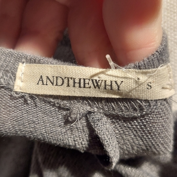 Andthewhy cardigan womens small gray - Picture 4 of 5
